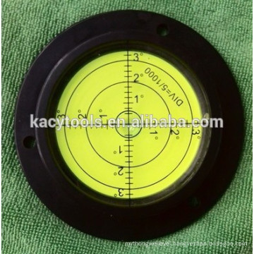 Glass pmma bubble level round vials with mounting holes KC-21114